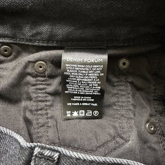 Aritzia Denim Forum The Dillon High Rise Slim Fit Jeans Black Size 28 - Picture 9 of 10